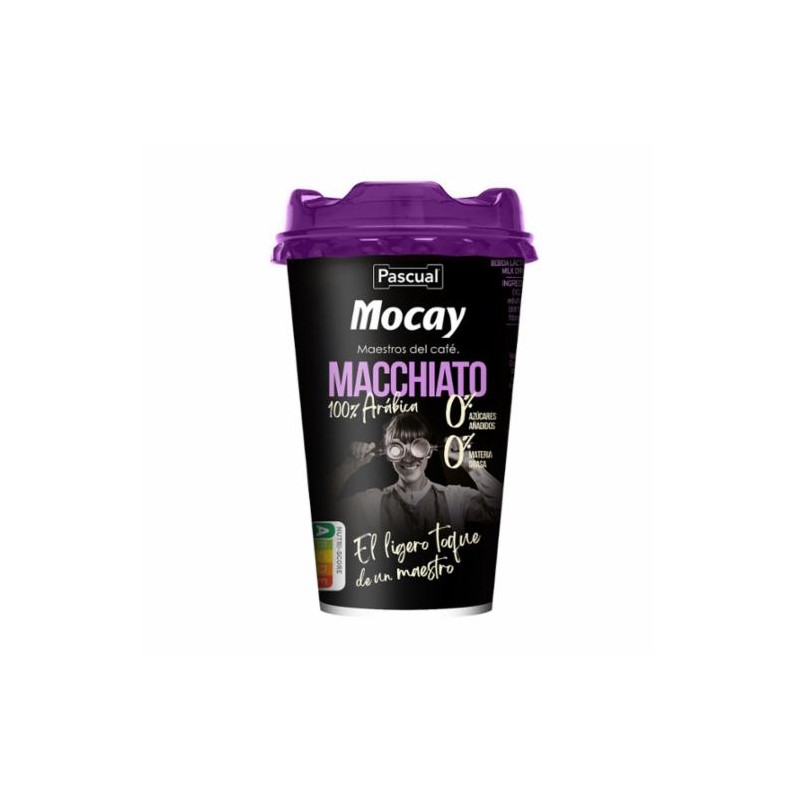 Café Mocay Macchiato Doble 0% 200 ml. Bandeja de 10 Vasos