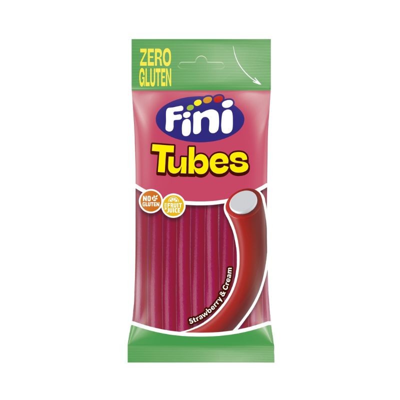 Fini – Tubes Strawberry Zero Gluten 75g (12 unidades)