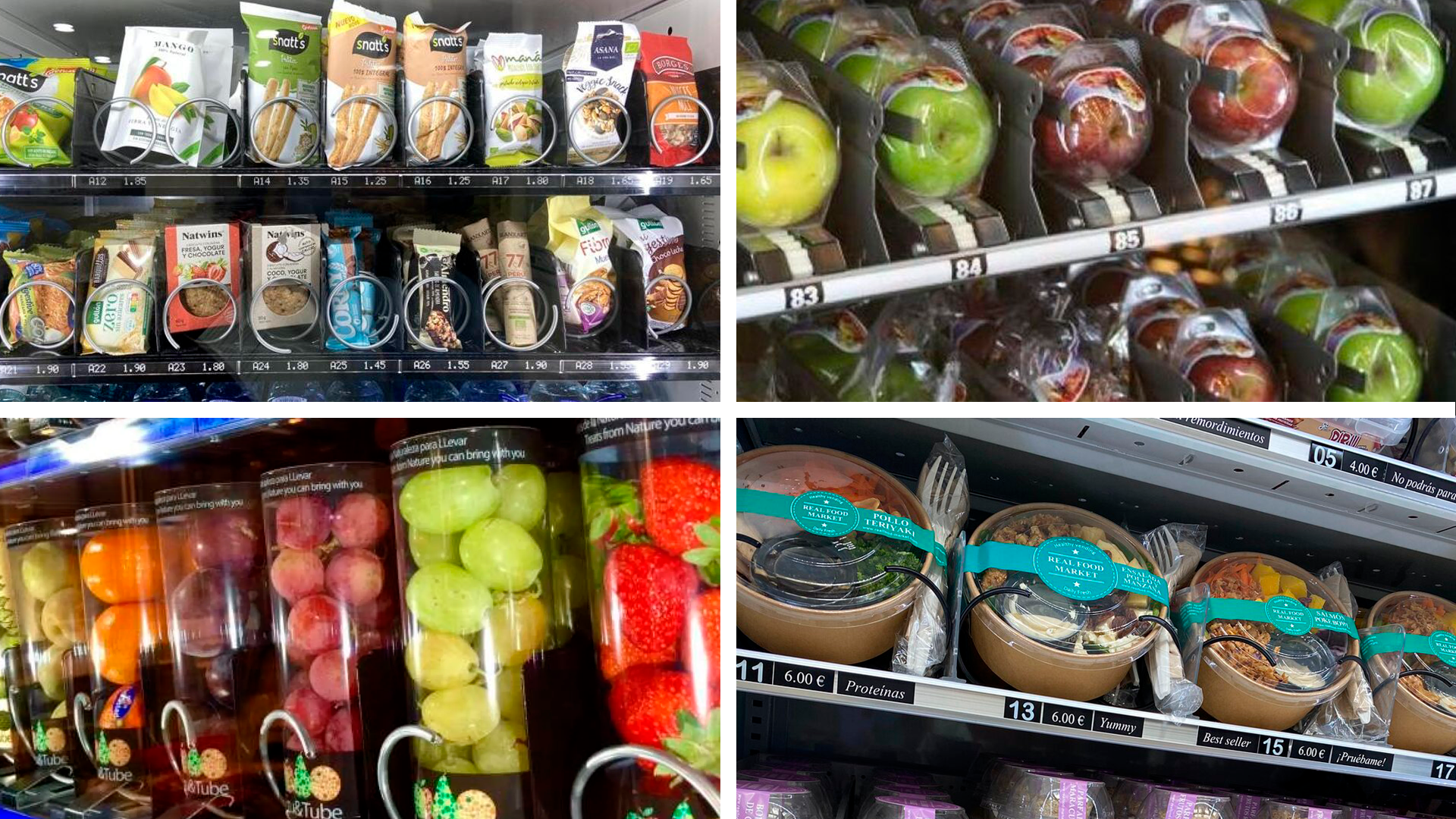 Comida saludable vending