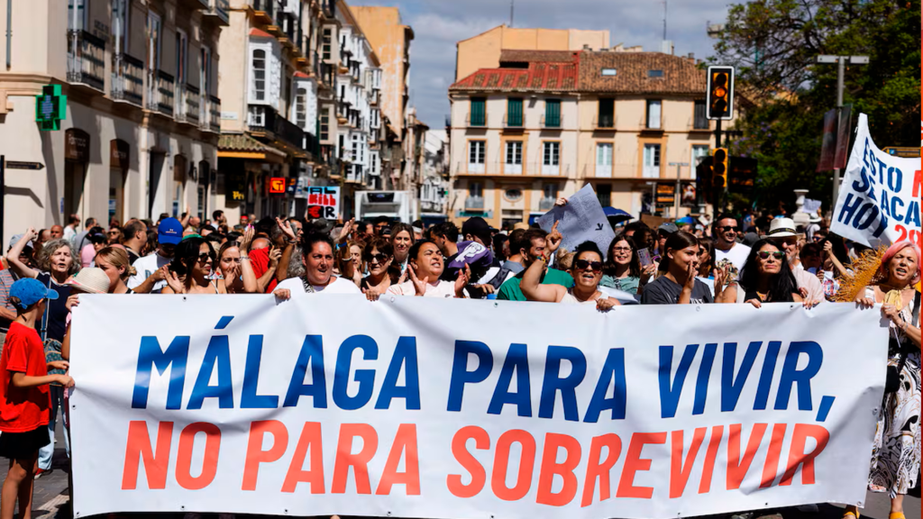Manifestación contra pisos turísticos